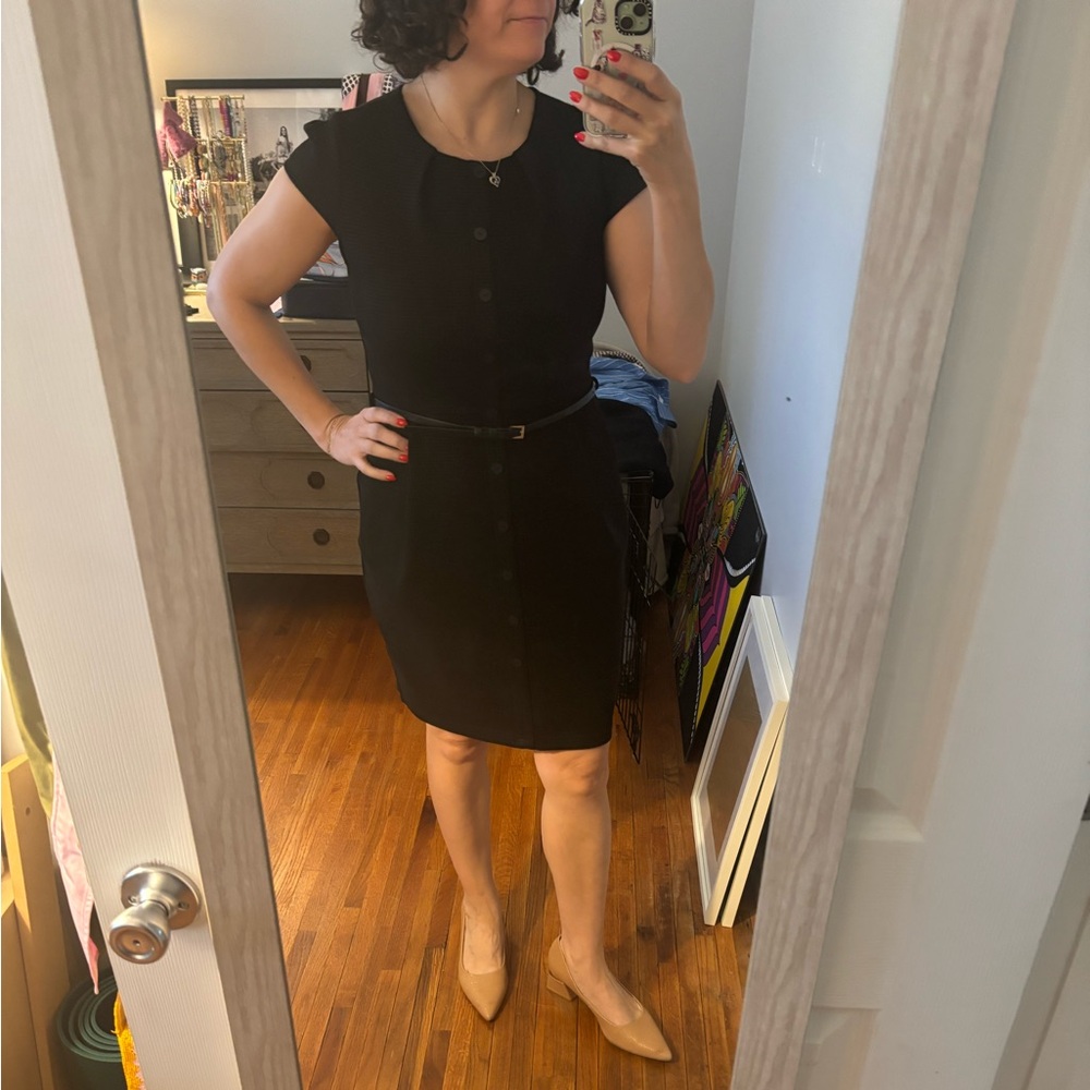 Mystic Black Houndstooth Dress
